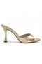 Women's Pointed Toe Thin High Heeled Metallic Colored Evening Dress Slippers - 2