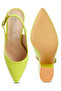 Women's Slingback High Block Sandals in Lime Green - 5
