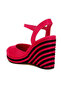 Women Pink Dual Tone Wedge Sandals - 2