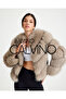 Women's V-Form Zippered Convertible Fur Jacket (Can Be Made into Vest Styles) - 4