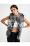 Women's V-Form Zippered Convertible Fur Jacket (Can Be Made into Vest Styles) - 5