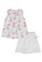 Mermaid Printed Shorts Skirt Set 6-18 Months - Ecru - 2