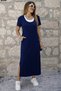 Women's Viscose Dress with Slit Detail and Crew Neckline, Athlete-Look Style