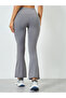 Solid Flared Gym Leggings - 4