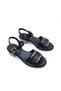 Rachel Genuine Leather Low Heeled Women's Black Sandals Shoes - 4
