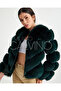Women's V-Form Zippered Convertible Fur Jacket (Can Be Made into Vest Styles) - 8