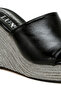 Women Wedge Heel Peep Toe Sandals in Black - 4