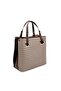 Coffee Yellow - Brown Plaid Line Square Women's Handbag Sp975 - 4