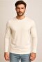 Men's Light Cream Cotton Pack Stretch Fabric Single Jersey Long Sleeve T-Shirt-D240