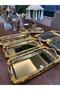 6 Pieces Baton Japanese Rose Gold Presentation Tray & Coffee & Cake/ Pastry Serving Tray 32cm - 7