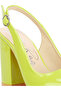 Women's Slingback High Block Sandals in Lime Green - 4