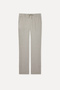 Men's Khaki Textured Slim Straight Fit Trousers - 7