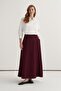 Women's Gabardine Vest Set Skirt Suit Plum - 8