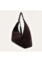 Women's Brown Tasseled Suede Leather Handbag - 2