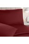 Linestyle Single %100 Cotton satin (90 thread) duvet cover set burgundy (2 pieces) 160x220/50x70 burgundy - 4