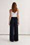 Women's Side Seam Detail Palazzo Pants Navy Blue - 4
