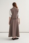 Women's Gabardine Vest Set Skirt Suit Mink - 5