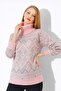 Women's Kilim Rug Patterned Soft-Textured Turtleneck Knitwear Sweater 7590 Pink