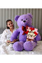 160 Large Teddy Bears and Heart Teddy Bear Bouquet with Bow Ties - Special Gift for Your Loved One