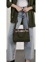 Women's Clutch Bag Gold Accessory Set of Adjustable Strap with Shoulder Bag Large Internal Volumes - 3