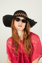 Women's wide brim straw hat