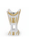 White Ceramic Incense Burner with Golden Shade Accent