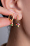 Women's Colorful Zircon Stone Lotus Earrings - 3