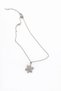 Stainless Steel Snowflake Pendant with Zircon Stone Movable End Women's Necklace Silver Color Stylish Minimal Jewelry - 2