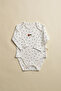 Embroidered Long Sleeve Snap Fastener Baby Bodysuit