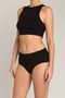 Doris Modal Blend High Waist Hipster Panties - Black