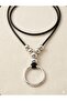 Bohem Metal Ring, Nickel Beads, S Suede Thread (Ayd) Necklace - 5