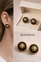 Women's Earrings Vintage Button Model Gold Sun Earrings - 4