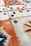 Lavin Orange Cream Flower Figured Kilim Rug Woven Sole, Overlock Without Fringe, Hypoallergenic - 6