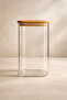 Bamboo Borosilicate 1500ml Heat-Resistant Jar Set with Lid, 3-Piece Set Kw-524 - 3