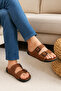 Men's Orthopedic Slipper Stitched Faux Leather – Non-Slip Stretchy Comfortable Sole Casual Stylish - 6