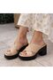 Women's Platform Heels Slipper – Cross-Strapped Orthopedic Sole Casual Stylish Slipper - 6