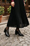 Brittany Black Patent Leather Genuine Cowhide Leather Si Zippered Block Heel Pack Casual Shoes - 2