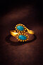 Natural Stone Brass Ring