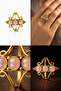 Natural Stone Brass Ring - 2