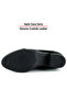 Brittany Black Patent Leather Genuine Cowhide Leather Si Zippered Block Heel Pack Casual Shoes - 5