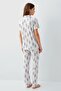 Women's Buttoned Short Sleeve Boxed Pajama Set 50% Cotton 50% Modal – Full Fit, Bottom Pocket - 4