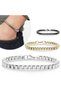 💎   Premium Albanian Steel Chain Bracelet 6mm Cornered 3183Czb2D5 - 20 cm - Gold Color