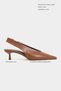 Lunix Taba Matte Pointed Toe Slingback Stiletto Heel U Women's Shoes - 3