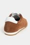 Ladin Taba Suede Leather Flat Sole Lace-Up Women's Sports Shoes - 8