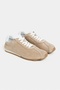 Ladin Beige Suede Leather Flat Sole Lace-Up Women's Sports Shoes - 4