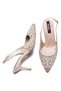 Women's High Heels Special Stone Embellished Open Back Pointed Toe Wedding Dress Shoes 17315 - 4