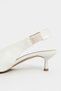 Lunix White Matte Pointed Toe Slingback Stiletto Heel U Women's Shoes - 6