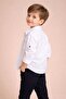 Ecru Long Sleeve Buttoned Shirt and T-Shirt Boys' 3-Piece Trouser Set 23758 - 2