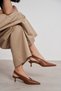 Lunix Taba Matte Pointed Toe Slingback Stiletto Heel U Women's Shoes - 4