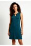 Women's Viscose Damla Collar Detail Sleeveless Relaxed Cut Casual Dress